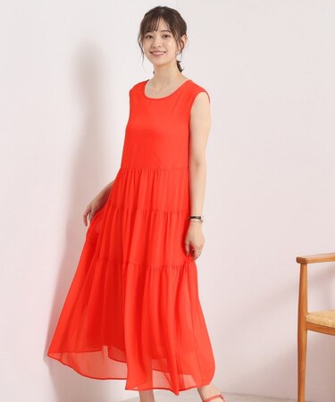 【手洗い可】楊柳マキシワンピース