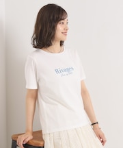【接触冷感／洗濯機OK】フロッキープリントTシャツ