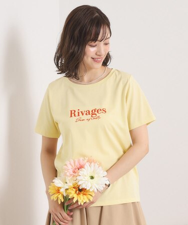 【接触冷感／洗濯機OK】フロッキープリントTシャツ