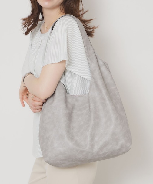 【A4対応】ヴィンテージ合皮ラウンドトート