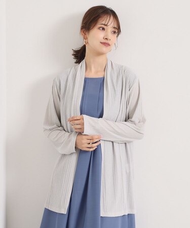 【手洗い可】シアー着流しカーディガン