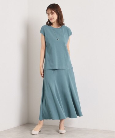 【洗濯機OK／ウエストゴム】製品染め風ジャージーセットアップ