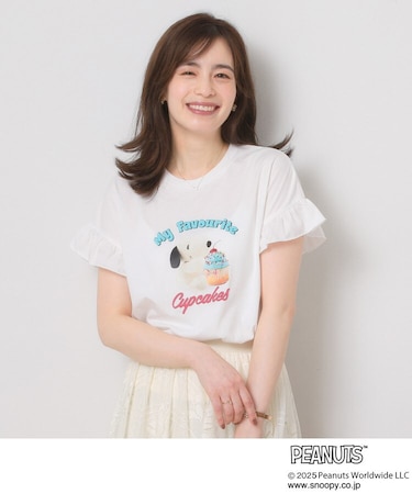 PEANUTS別注フリル袖Tシャツ
