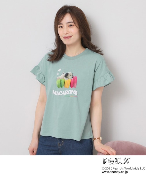 PEANUTS別注フリル袖Tシャツ