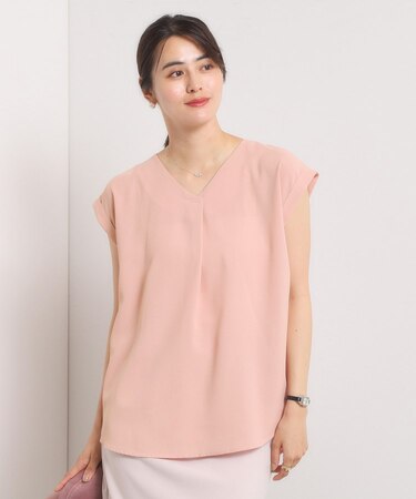 【手洗い可】バックプリーツブラウス