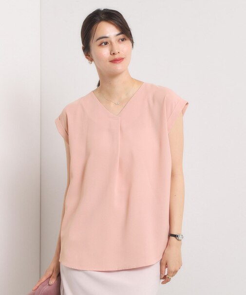 【手洗い可】バックプリーツブラウス