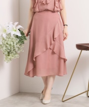 【手洗い可／セットアップ可】シアーフリルスカート