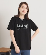 【手洗い可】パール調ロゴTシャツ