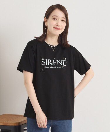 【手洗い可】パール調ロゴTシャツ