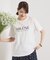 【手洗い可】パール調ロゴTシャツ