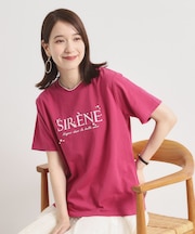 【手洗い可】パール調ロゴTシャツ