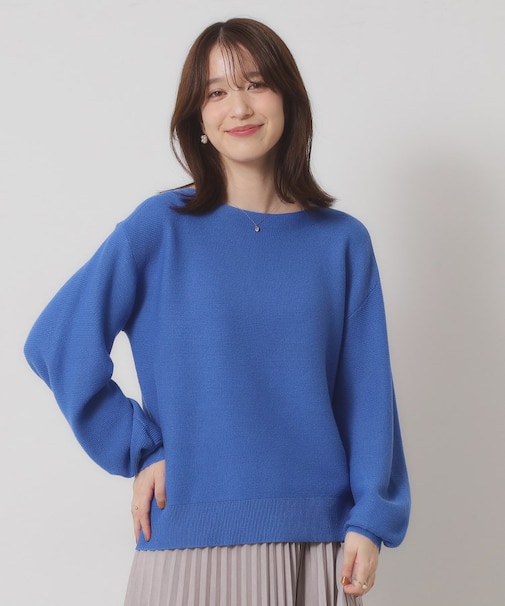 【手洗い可】ラメガーターニット