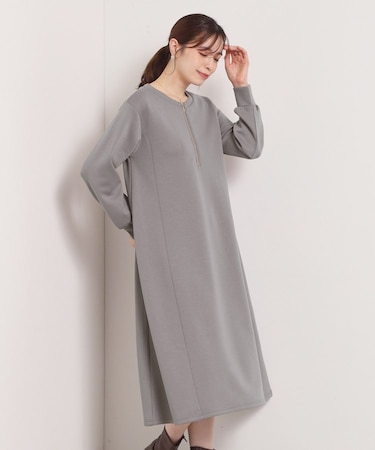 【洗濯機OK】フロントジップワンピース