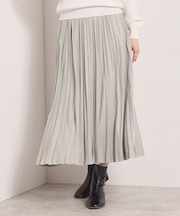 【手洗い可/ウエストゴム】フェイクスエードプリーツスカート