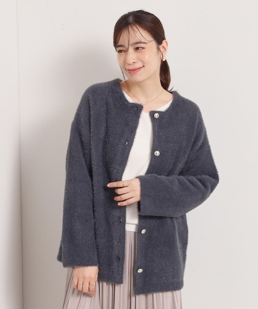 【手洗い可】フェザーWフェイスコーディガン
