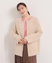 【手洗い可】フェザーWフェイスコーディガン