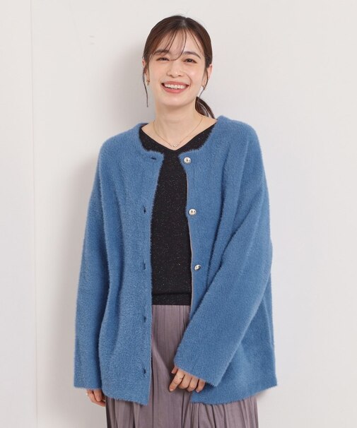 【手洗い可】フェザーWフェイスコーディガン