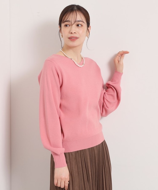 【手洗い可】アンジェリーナ総針vネックニット