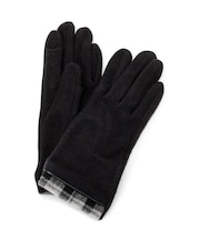 【手洗い可】チェック切替保湿生地グローブ