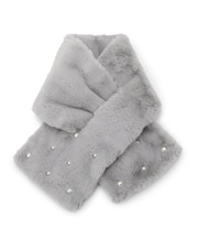 ランダムパール調フェイクファーマフラー