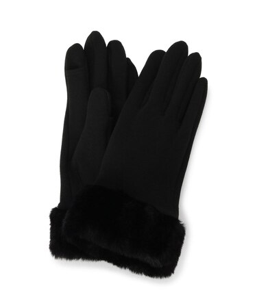 【手洗い可】ファーカフスジャージグローブ