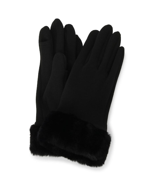 【手洗い可】ファーカフスジャージグローブ