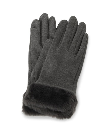 【手洗い可】ファーカフスジャージグローブ