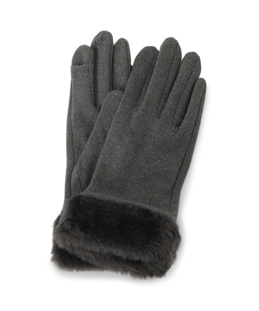 【手洗い可】ファーカフスジャージグローブ