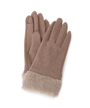 【手洗い可】ファーカフスジャージグローブ