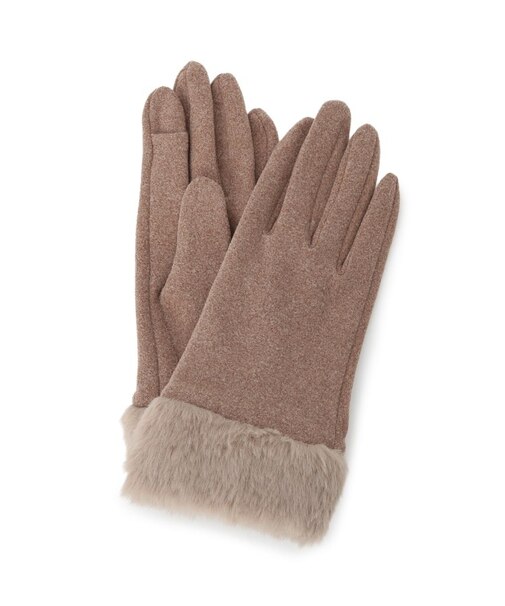 【手洗い可】ファーカフスジャージグローブ