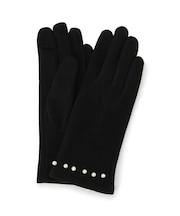 【手洗い可】フェイクパール付きジャージグローブ