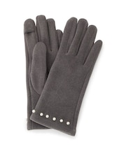 【手洗い可】フェイクパール付きジャージグローブ