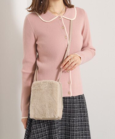 三層フェイクファーミニショルダー