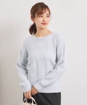 【手洗い可】ラメチェックニット