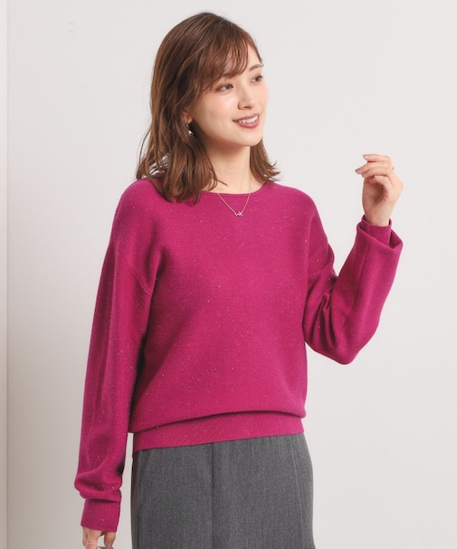 【手洗い可】バックパール調ラメニット