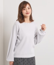 【手洗い可】スカラップパール調ラメニット