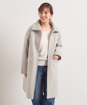 裏リブ衿付きコート