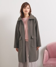 裏リブ衿付きコート