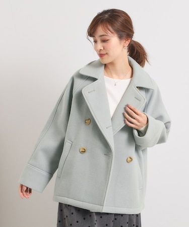 カットメルトンミドル丈コート