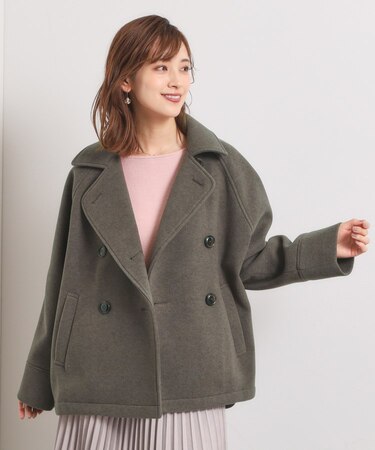 カットメルトンミドル丈コート