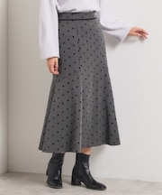 【手洗い可/ウエストゴム】ヘリンボーンマーメイドスカート