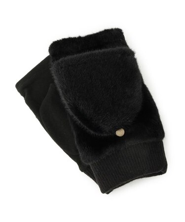 ファーかぶせミトン