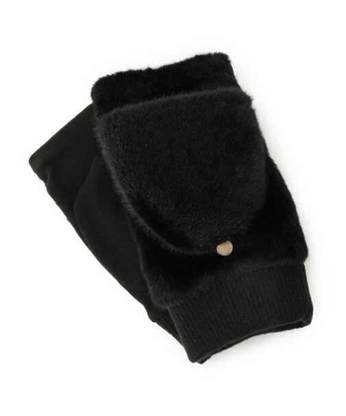 ファーかぶせミトン
