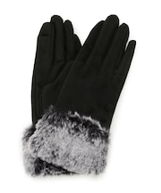 【手洗い可】ツートンファースエードグローブ