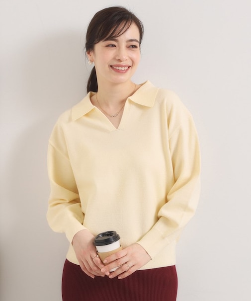 【手洗い可】衿付きニット