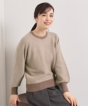 【手洗い可】柄編みニット