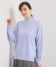 【静電気防止/手洗い可】クリーミータッチハイネックニット