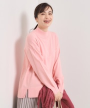 【静電気防止／手洗い可】クリーミータッチハイネックニット