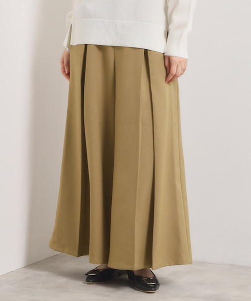 【手洗い可】ツイルタックワイドパンツ