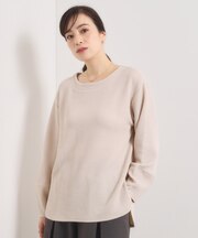 【洗濯機OK】ラウンドヘム起毛リブプルオーバー